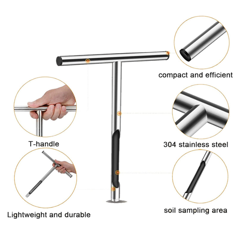 Soil Tube Sampler with Handle Comes Polished Inside Stainless Steel 304 21 inch