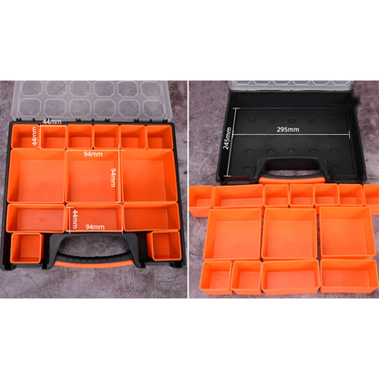 Multi-Purpose Portable Plastic Organizer with 14 different Size Removable Bins