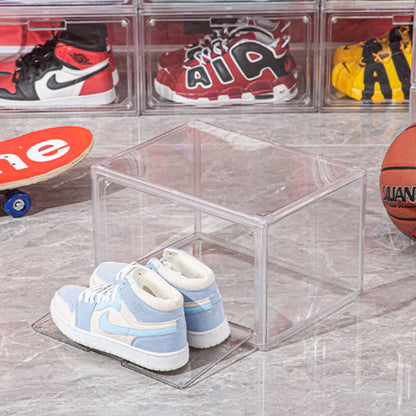 Shoe Boxes Clear Plastic Stackable Shoe Organizer with Magnetic Door
