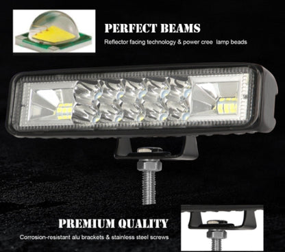 2Pcs 6 Inch LED work light inspection Car light 120W Led Pods Light Bar Slim