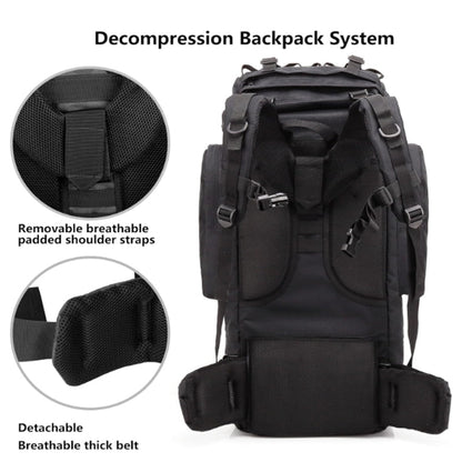 75L Hiking Tactical Backpack  Large Survival  Hunting Waterproof Backpack M... B