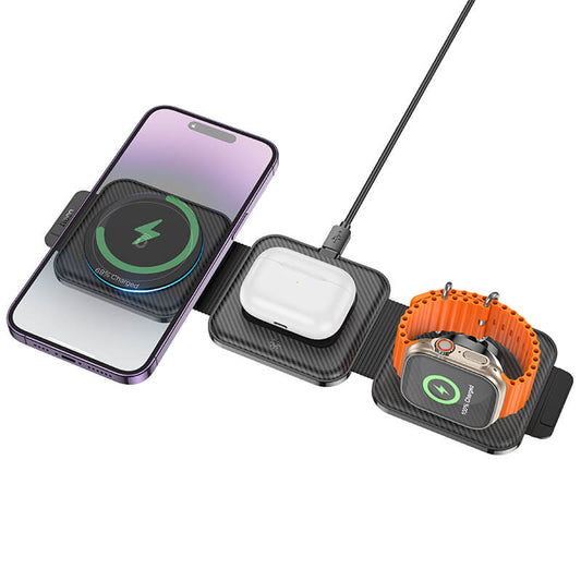 Hoco Unique 3-in-1 Folding Magnetic Wireless Fast Charger CQ4