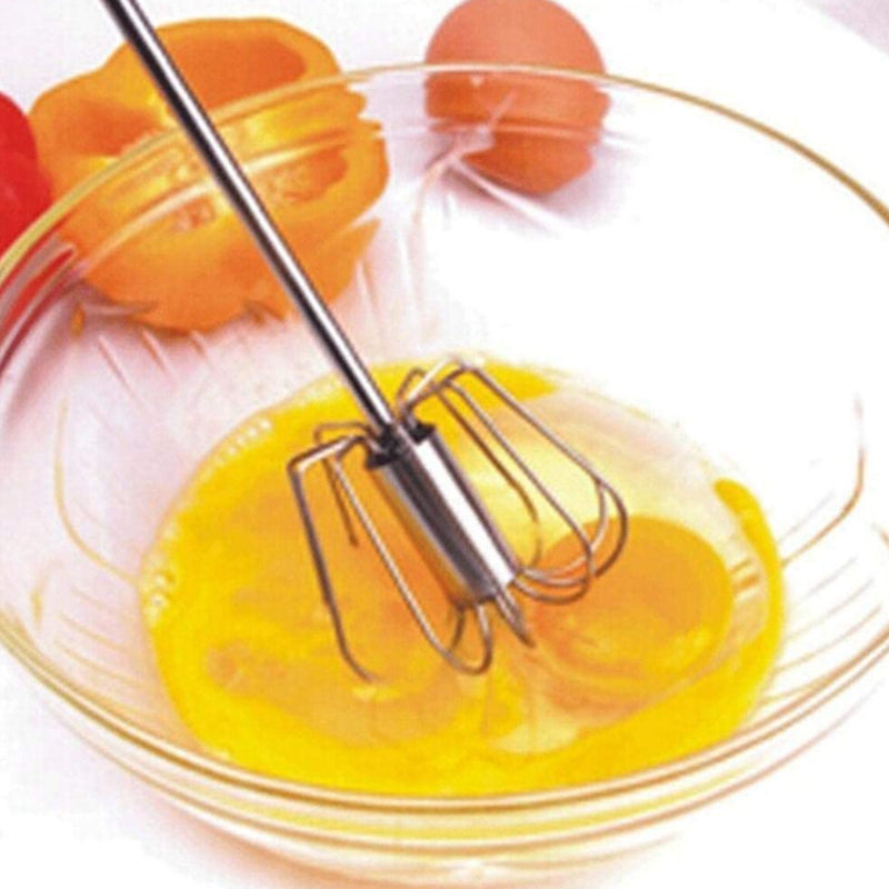 Stainless Steel Semi-AutoMatic Egg Beater Hand Pressure Rotary Beaters