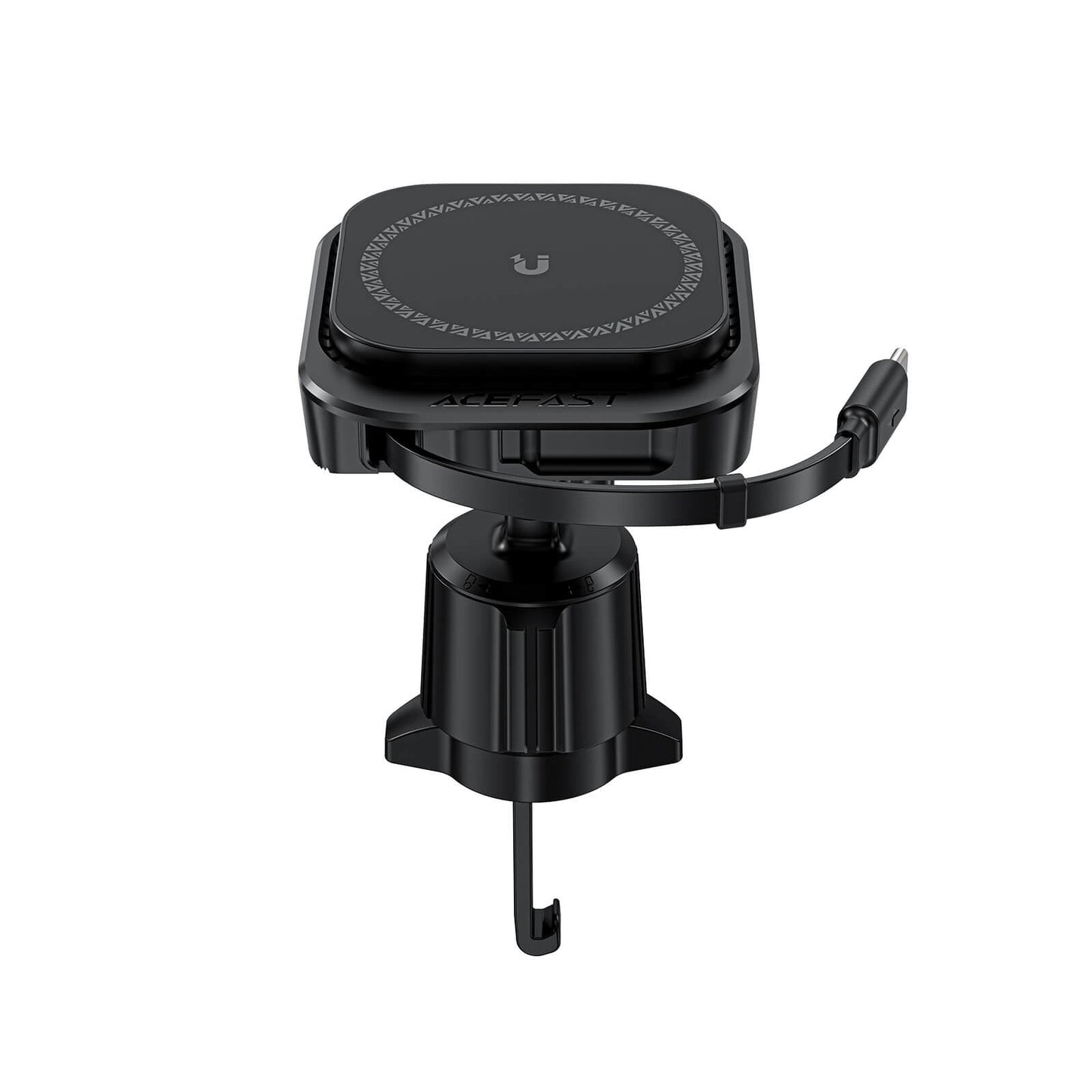 Acefast Magnetic 15W Wireless Car Charging Holder With Retractable Type-C Cable D32