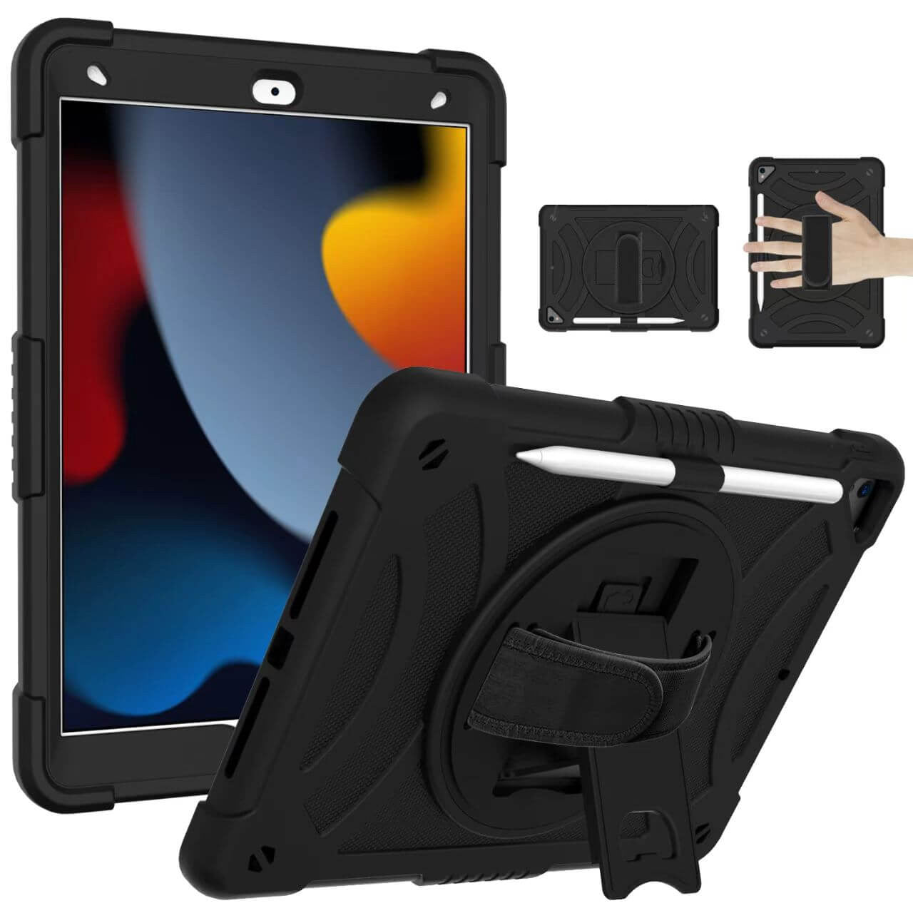 Three Layer Protection 360° Rotatable Grip Compatible with iPad Pro 10.5 2017 Case with Stand and Penslot