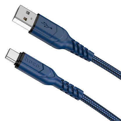 Hoco Nylon Braided Charging Cable USB to Type-C 2m 3A X59
