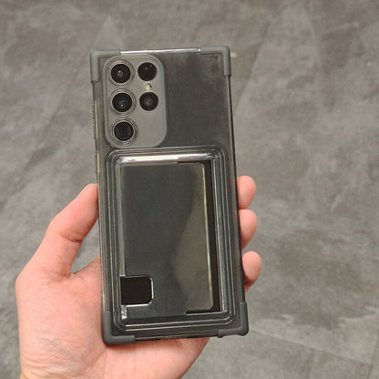 Anti Drop Phone Case with Card Pocket Compatible with Samsung Galaxy S24 Plus 2024