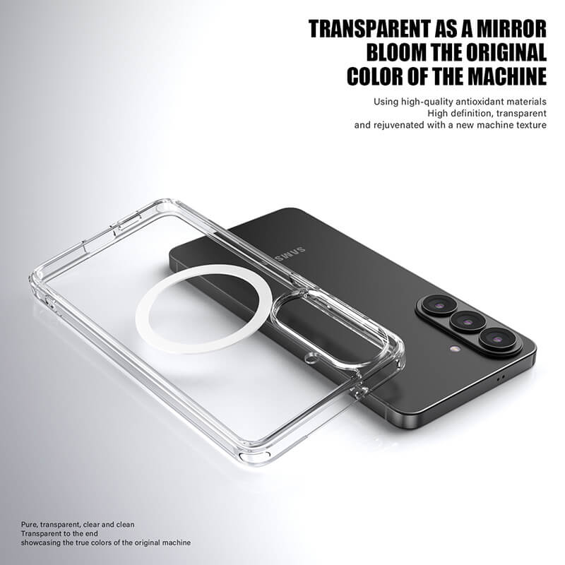 Compatible with Samsung S26 Ultra 2026 Aurora Series Crystal Magnetic Phone Case Clear