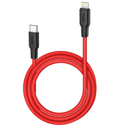 Hoco Silicone PD 20W Type-C to Lightning Charging Data Cable X21 Plus