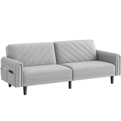 Convertible Sofa Bed Fabric 3-Seater Sofa Bed