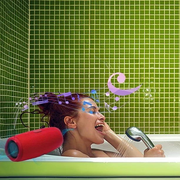 Outdoor Portable Waterproof Bluetooth Speaker (Red)