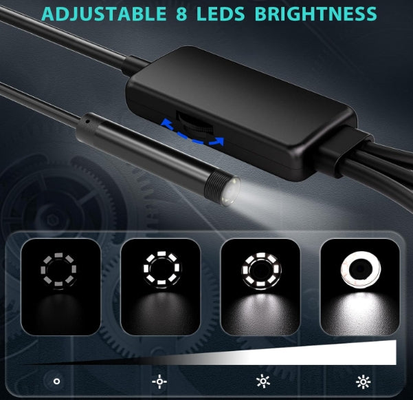 5.5mm 3 in 1 Endoscope Camera with Light for iPhone, Ipad, Android and Windows