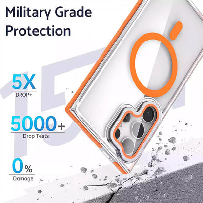 Compatible with Samsung S26 2026 Rita Series Invisible Kickstand Crystal Clear Magnetic Case