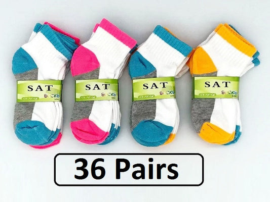 (36 Pairs) 4-6 Years Kids' Socks Cushion Socks