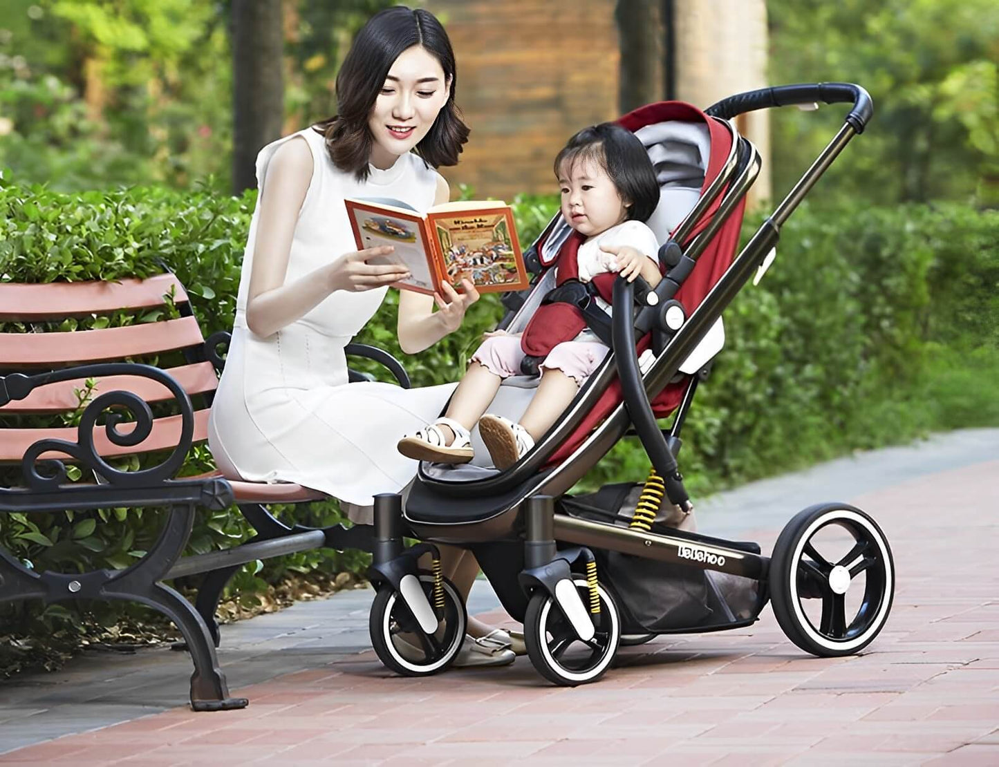 Premium Baby Pram & Stroller With 4 Wheels