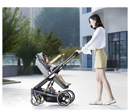 Premium Baby Pram & Stroller With 4 Wheels