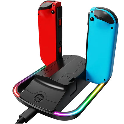 4-in-1 RGB Charging Dock | Joy-Con Controller Charging Stand for Nintendo Switch