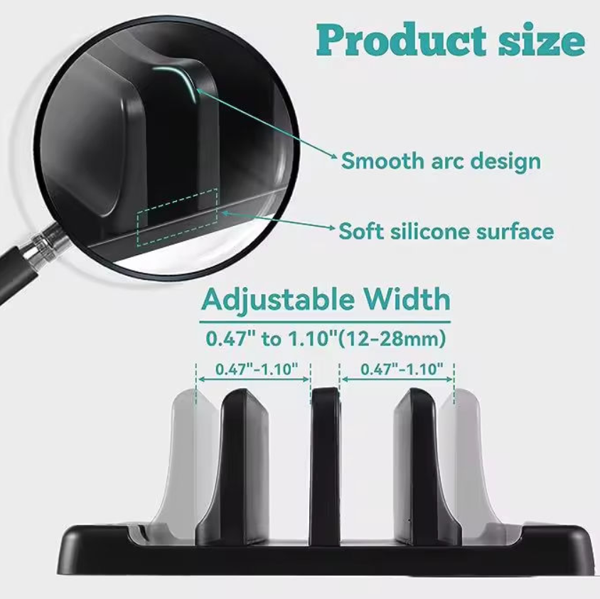 4 in 1 Vertical Laptop Stand for Desktop Notebook Dock