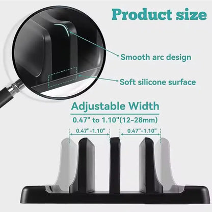 4-in-1 Vertical Laptop Stand | Multi-Device Desktop Holder for Laptops, Tablets & Notebooks