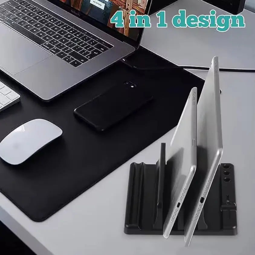 4-in-1 Vertical Laptop Stand | Multi-Device Desktop Holder for Laptops, Tablets & Notebooks