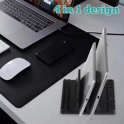 4-in-1 Vertical Laptop Stand | Multi-Device Desktop Holder for Laptops, Tablets & Notebooks
