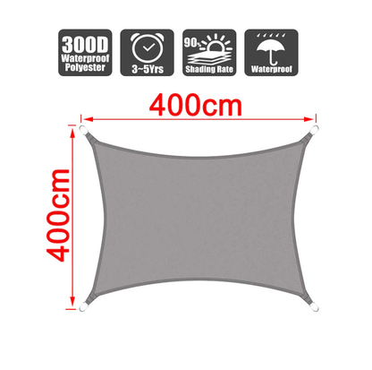 Sun Shade Sail 4m*4m with hardware kit