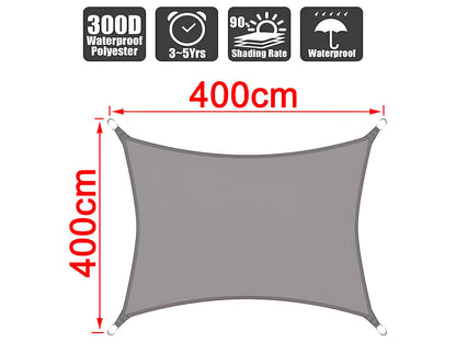 Sun Shade Sail 4m*4m with hardware kit