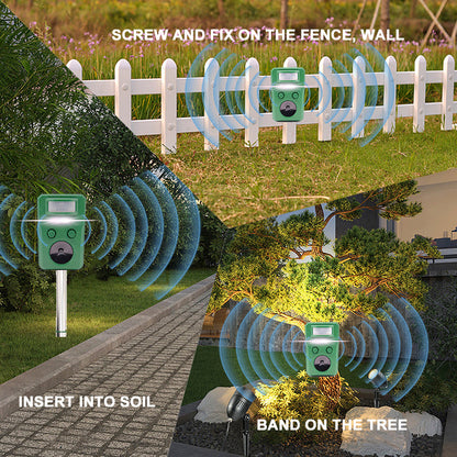 Cat and Bird Repeller Ultrasonic Outdoor / Solar Powered