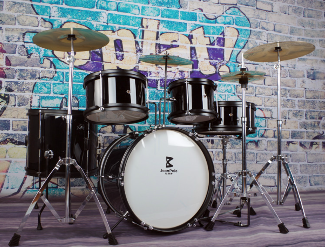 Kids Drum Kit Set Black
