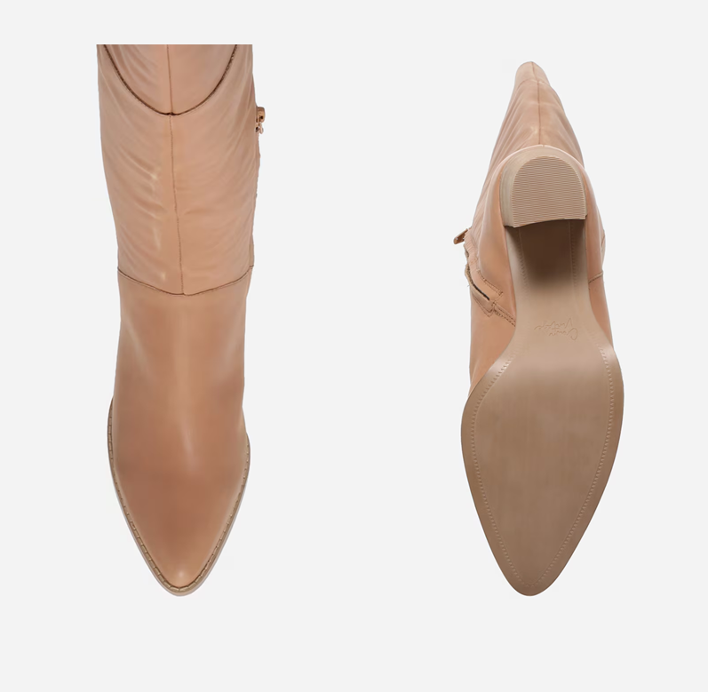 Clearance Real Leather High Heel Long Boots