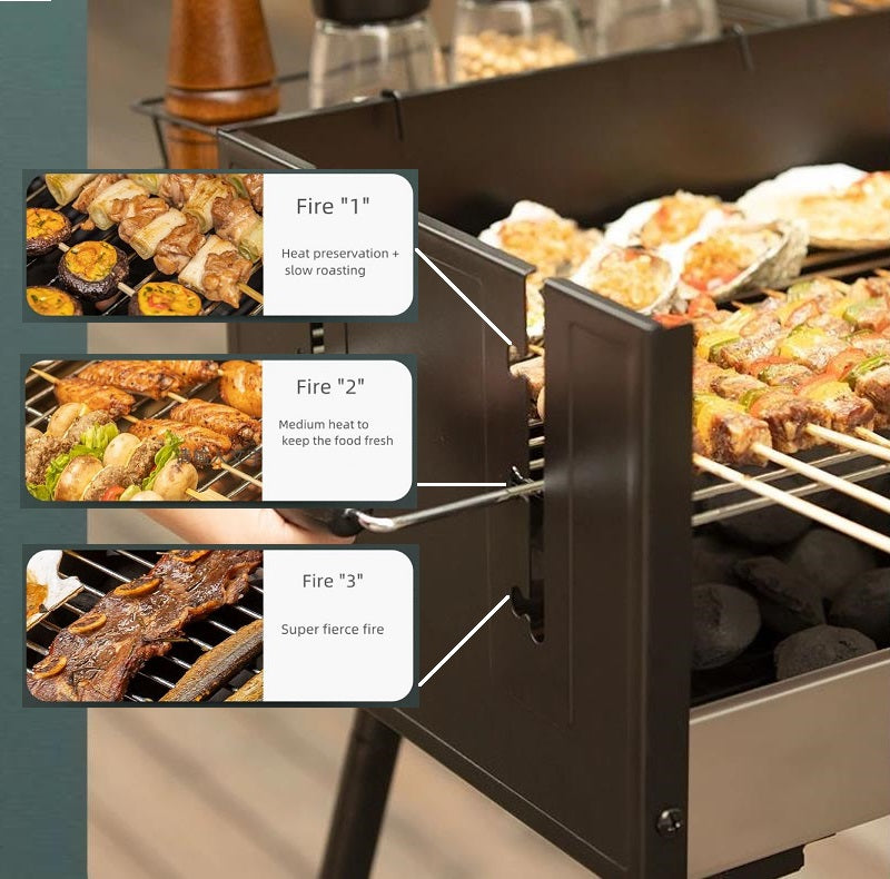 BBQ Grill Roast Stove Barbecue  Outdoor 3 Different Temperature