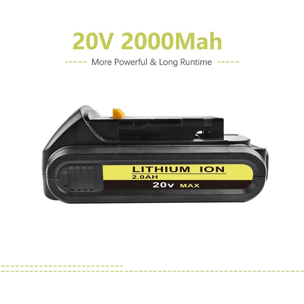 Replacement DeWalt Battery DCB180 18V/20V 2000mAh