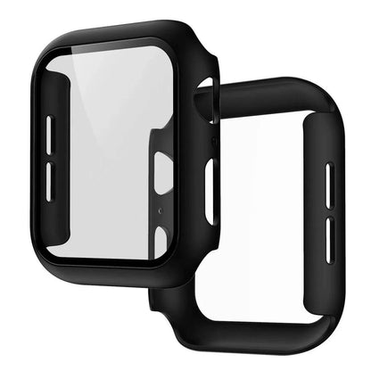 All-Round Clear PC Case with Glass Screen Protector Compatible with Apple Watch 40mm