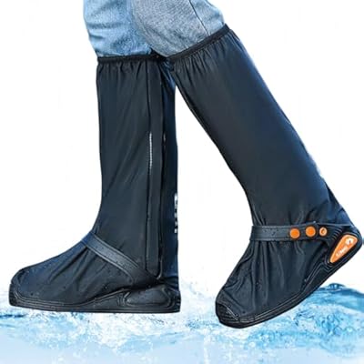Ecotrek Waterproof Shoe Covers – Rain Boot Protectors with Reflective Strip for Men & Women YR15639