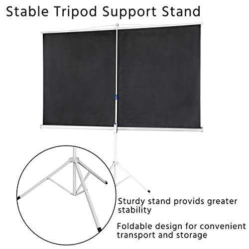 Projector Screen with Stand 100"