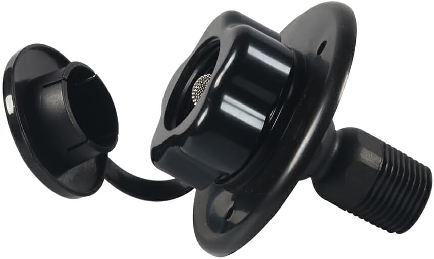RV City Water Inlet with Check Valve (Black)