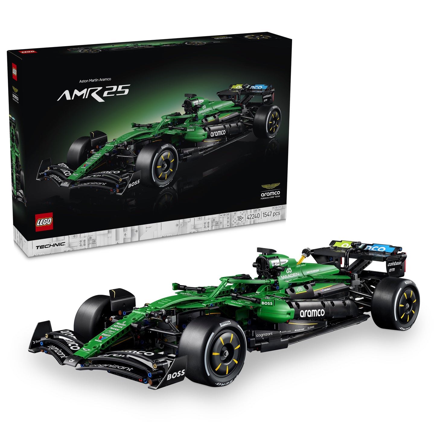 LEGO Technic: Aston Martin Aramco AMR25 F1 Car (42240)