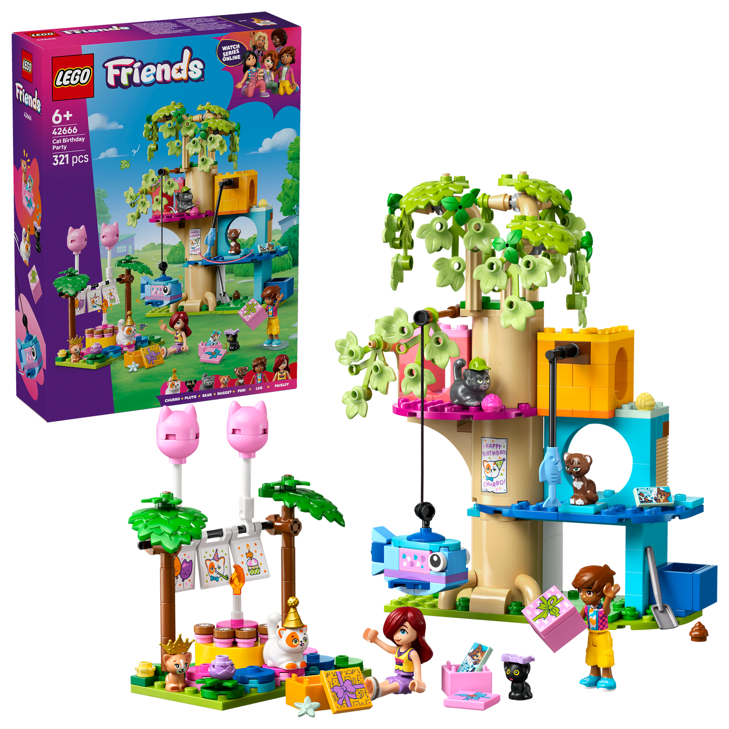 LEGO Friends: Cat Birthday Party & Tree House (42666)