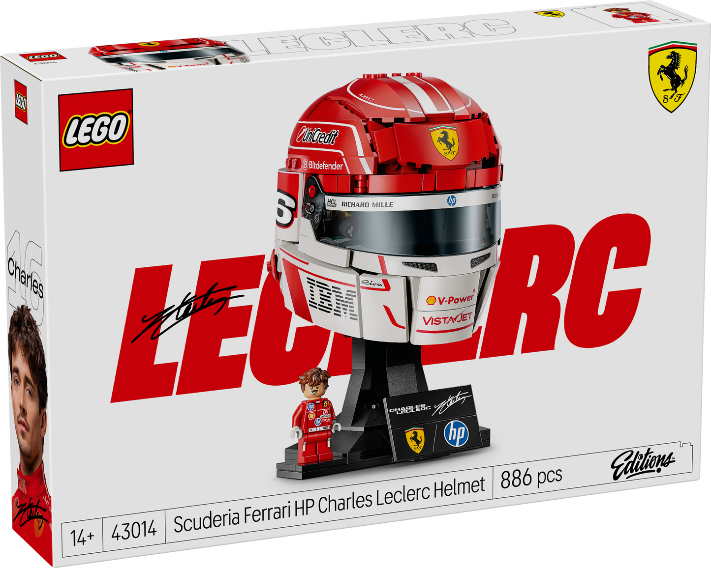 LEGO Editions: Scuderia Ferrari HP Charles Leclerc Helmet (43014)