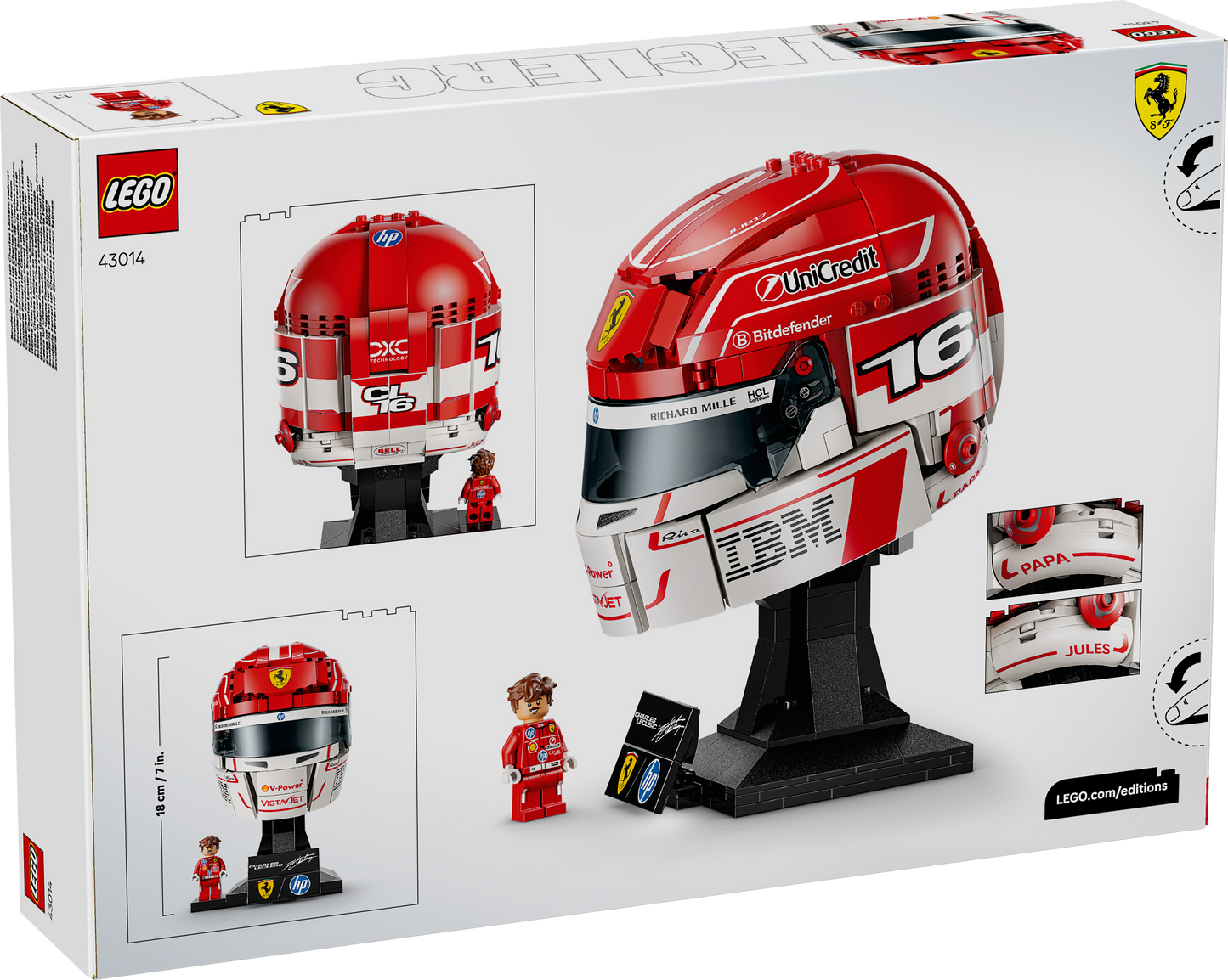 LEGO Editions: Scuderia Ferrari HP Charles Leclerc Helmet (43014)
