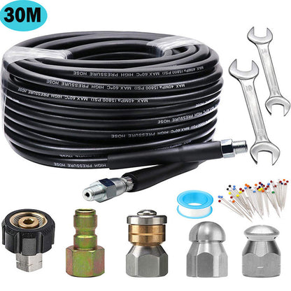 Drain Cleaner Kit for Pressure Washers 30m