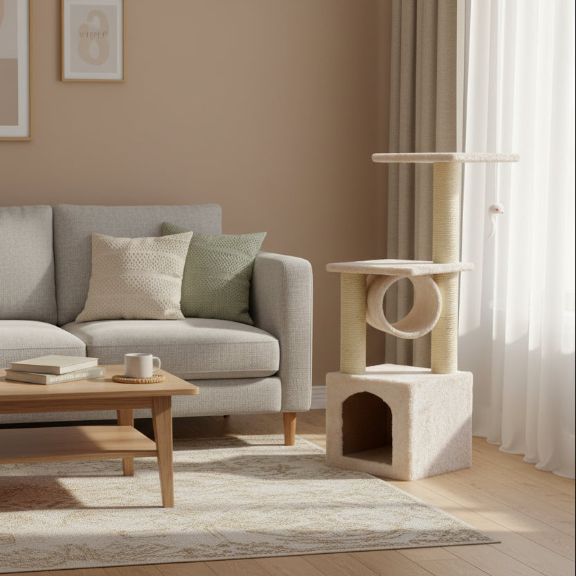 Cat Tree House Post Condo 94cm High