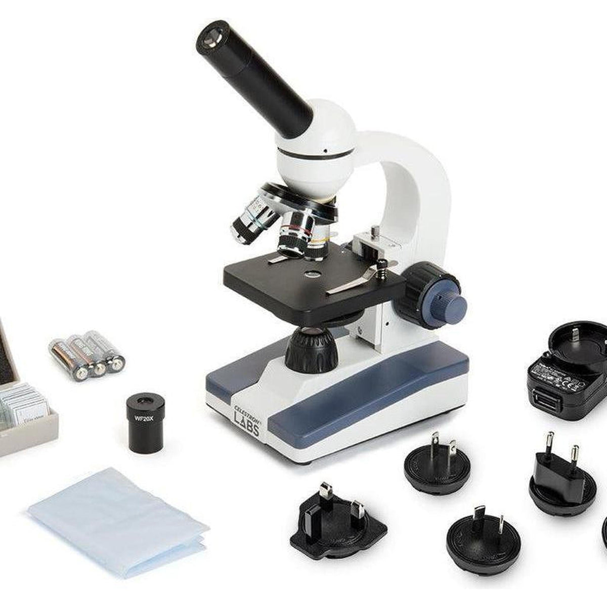 Celestron Labs CM1000C Compound Microscope Universal Multi-Plug