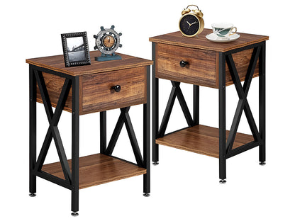 Bedside Table Nightstands with Drawer