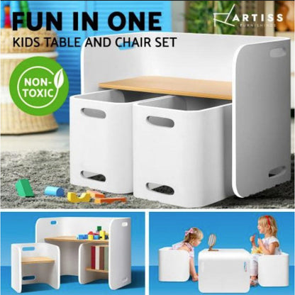 Kids Table and Chairs Set - Study Desk