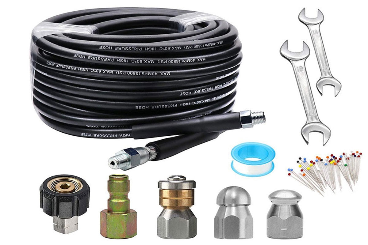 Drain Cleaner Kit for Pressure Washers 30m