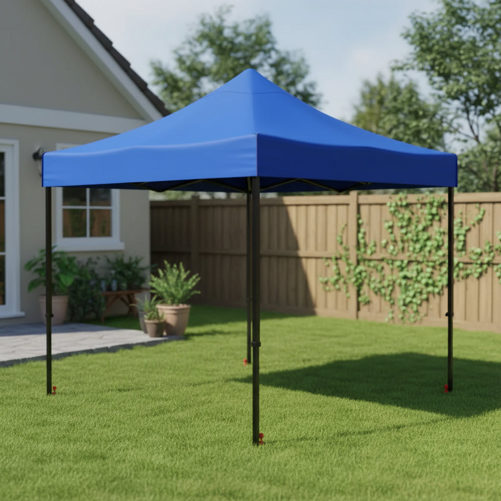 2.5x2.5M Strong Outdoor Tent Oxford Gazebo Waterproof Auto Button Hexagonal Pole
