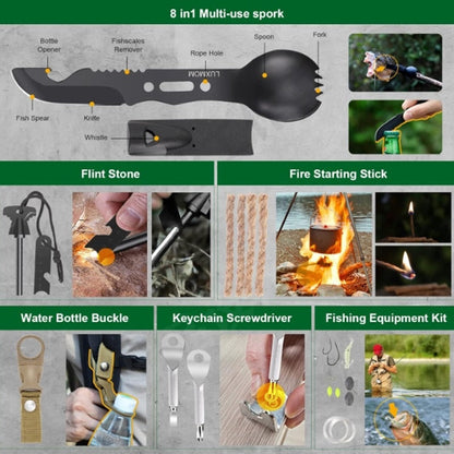 30 in 1 Survival Gear and Equipment Emergency Survival Kit for Camping, Hiking, Hunting, and Fishing