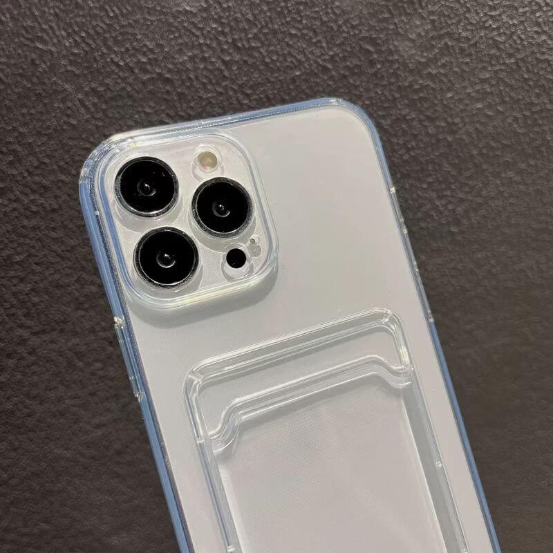 TPU Clear Shockproof Case with Card Slot Compatible with Samsung A21s 2020