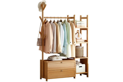 Cloth Rack Coat Rack Bamboo Wardrobe